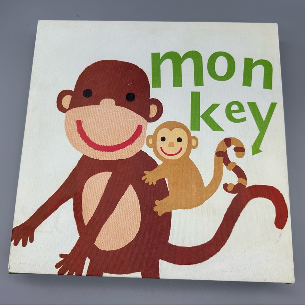 Nursery Room wall Art, Picture frame “Monkey”